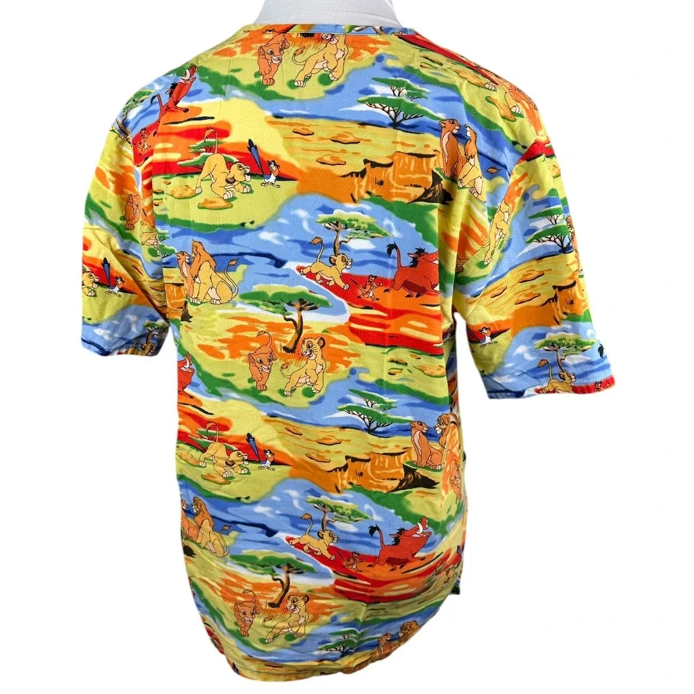 ✨2/$20 Disney Lion King Scrub Top Pumba, Timon, Samba, Nala Nurse CNA V-Neck L - Picture 5 of 13